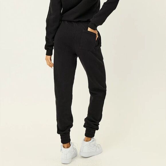 FRANKIES BIKINIS Frank Oversized Sweatpants Black High Waisted Joggers Size L - Picture 5 of 16